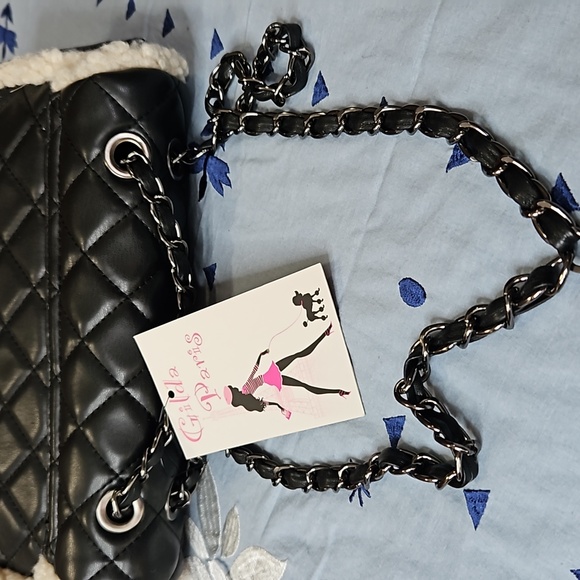 Gilda Paris quilted fur trimmed Baguette - Picture 7 of 8